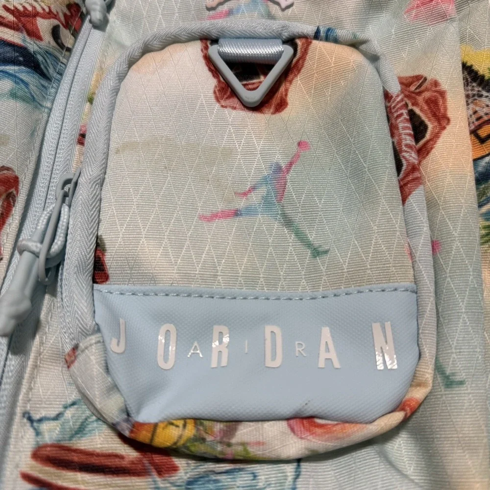 Nike Air Jordan Cordura Crossbody Bag Blue Tropical Flamingo MA0957-W4H NWT